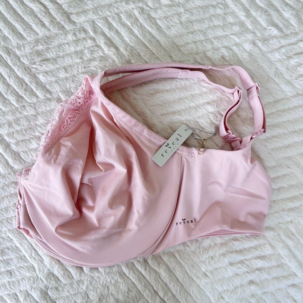 Reveal Lingerie 34H Low-Key Front Close Minimizer Underwire Bra Barely There